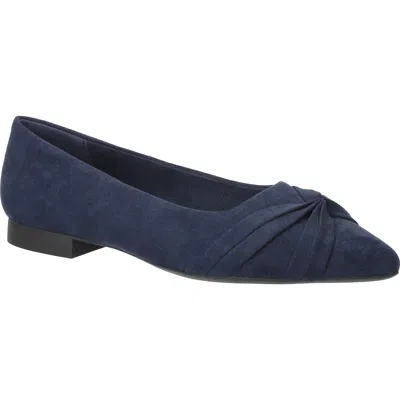Bella Vita Roxie Pointed Toe Flat In Blue