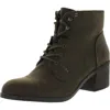 Bella Vita Sarina Womens Faux Suede Ankle Combat & Lace-up Boots In Brown
