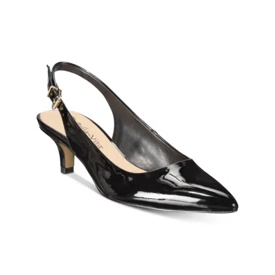 Bella Vita Scarlett Ii Pump Womens 11 Black Patent Slingback Kitten Heel Gbnc675