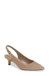 Bella Vita Scarlette Kitten Heel Slingback Pump In Neutral