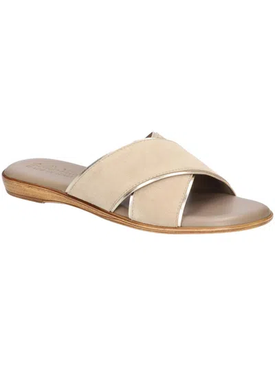 Bella Vita Tab Womens Suede Cushioned Footbed Slide Sandals In Multi