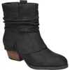 Bella Vita 514181 Womens Slouchy Manmade Ankle Boots In Black