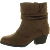 Bella Vita Twyla Womens Drapey Faux Suede Cowboy, Western Boots In Multi
