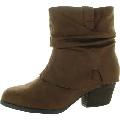 Bella Vita Twyla Womens Drapey Faux Suede Cowboy, Western Boots In Multi