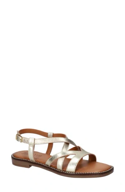 Bella Vita Tya Strappy Sandal In Champagne Italian Leather