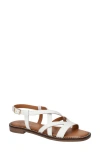 Bella Vita Tya Strappy Sandal In White Italian Leather