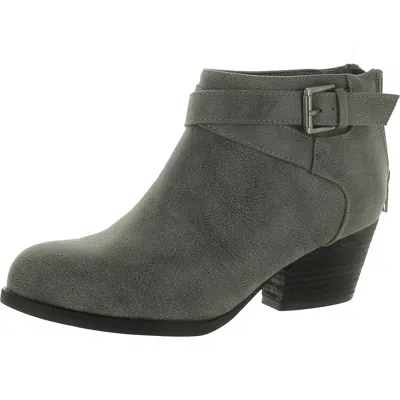 Bella Vita Uttara Womens Faux Suede Ankle Booties In Gray
