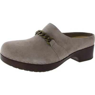 Bella Vita Ventura Womens Suede Slip-on Clogs In Gray