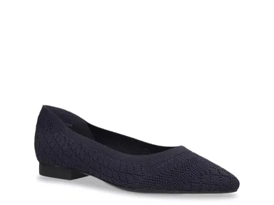 Bella Vita Wide Width Mireya Flat In Black