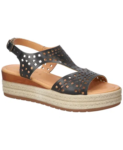 Bella Vita Women's Ann-italy Wedge Sandals In Black Leather
