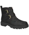 Bella Vita Arcadia Womens Zipper Faux Leather Booties In Black