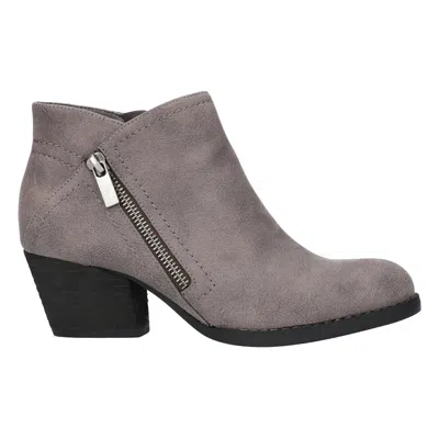 Bella Vita Women's  Bobbi Bootie Gray Zipper Block Heel Ankle Boots Hawk757