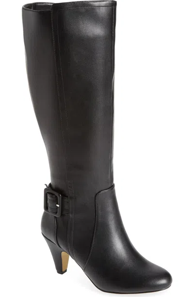 Bella Vita Women's  Troy Ii Boots Extra Wide Black Almond Toe Knee-high Hawk795