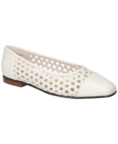 Bella Vita Women's Beloved Square Toe Flats In White