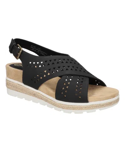 Bella Vita Women's Cosette Wedge Sandals In Black