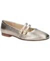 Bella Vita Davenport Womens Leather Square Toe Loafers In Champagne Leather