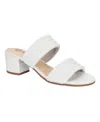 Bella Vita Womens Leather Slip On Heels In White Leather