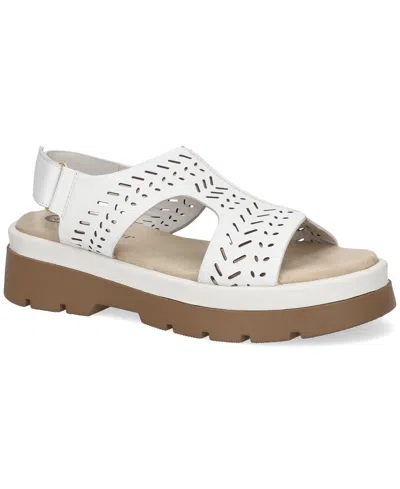 Bella Vita Indigo Slingback Platform Sandal In White