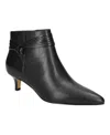 Bella Vita Brennan Womens Leather Embossed Ankle Boots In Black Leather
