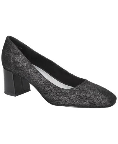 Bella Vita Jillian Women's Block Heel Square Toe Pumps In Black Lace