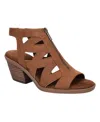Bella Vita Jovan Womens Zipper Faux Leather Block Heel In Tan