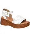 Bella Vita Women's Kea-italy Wedge Sandals In White Floral Raffia