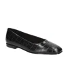 Bella Vita Kimiko Womens Faux Leather Animal Print Loafers In Black Faux Leather