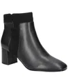 Bella Vita Medley Womens Block Heel Faux Suede Ankle Boots In Black