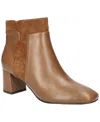 Bella Vita Medley Womens Block Heel Faux Leather Ankle Boots In Cognac