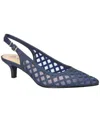 Bella Vita Noel Slingback Pointed Toe Pump In Blue
