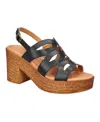 Bella Vita Strappy Platform Sandal In Black Leather