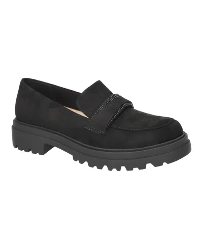 Bella Vita Pulse Faux Leather Platform Loafer In Black