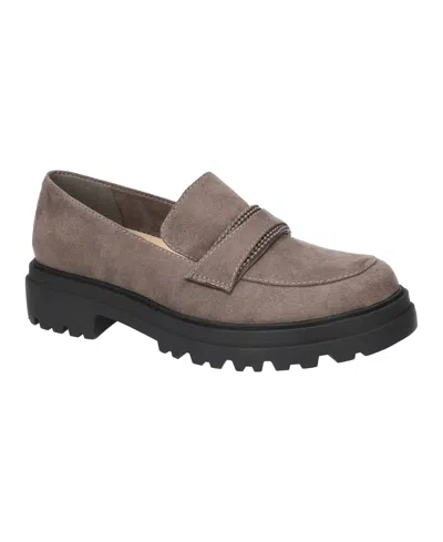 Bella Vita Pulse Faux Leather Platform Loafer In Gray