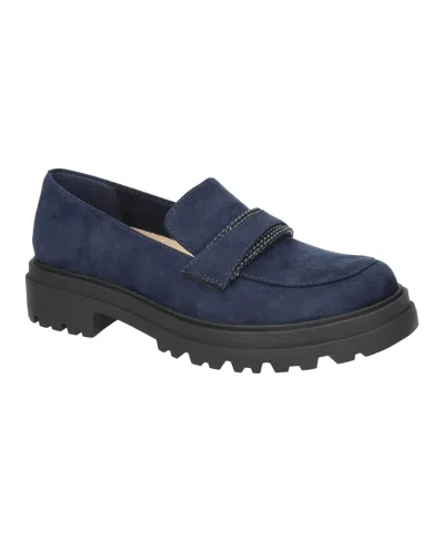 Bella Vita Pulse Faux Leather Platform Loafer In Blue