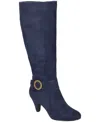 Bella Vita Rima Plus Knee High Boot In Navy Suede