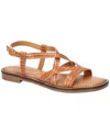 Bella Vita Women's Tya-italy Flat Sandals In Natural Croco Leather