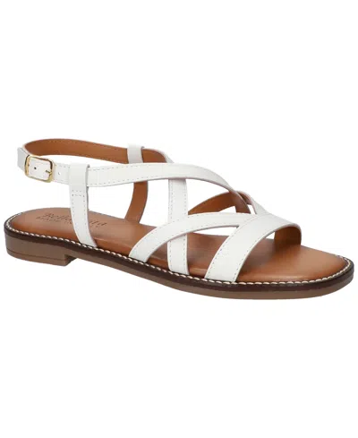 Bella Vita Women's Tya-italy Flat Sandals In White Leather