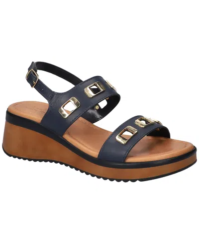 Bella Vita Women's Vic-italy Wedge Sandals In Navy Leather