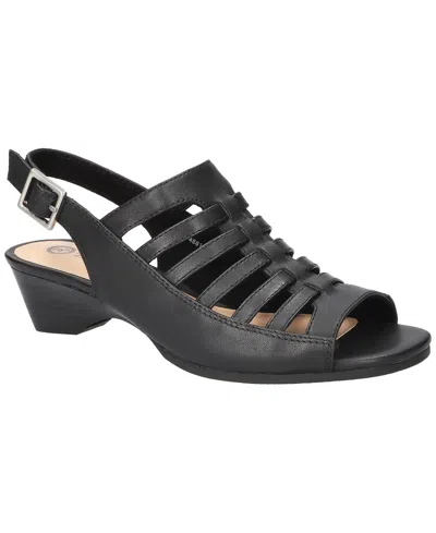 Bella Vita Women's Yakira Wedge Sandals In Black Leather