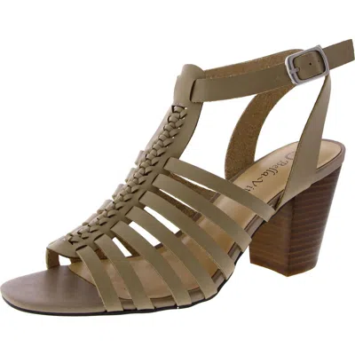 Bella Vita Womens Adjustable Open Toe Block Heel In Multi
