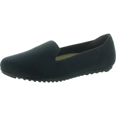 Bella Vita Womens Animal Print Man Made Flat Shoes In Blue
