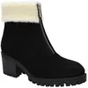 Bella Vita Womens Block Heel Round Toe Combat & Lace-up Boots In Black