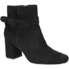 Bella Vita Womens Bow Suede Booties In Black