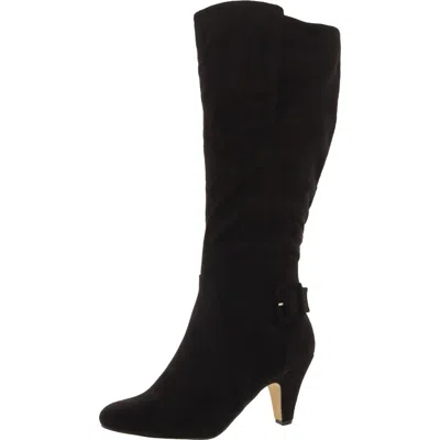 Bella Vita Womens Buckle Round Toe Knee-high Boots In Black