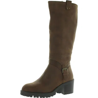 Bella Vita Womens Faux Leather Zipper Knee-high Boots In Multi
