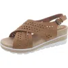 Bella Vita Womens Faux Suede Criss-cross Slingback Sandals In Multi