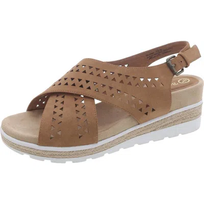 Bella Vita Womens Faux Suede Criss-cross Slingback Sandals In Multi
