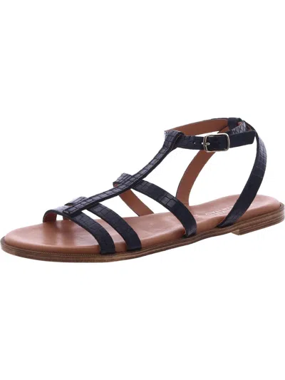 Bella Vita Womens Leather Caged Strappy Sandals In Black