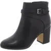 Bella Vita Diaz Womens Decorative Strap Ankle Boot Block Heels In Black