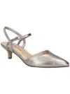 Bella Vita Katriana Womens Leather Embellished Slingback Heels In Gold